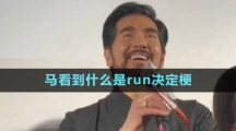 馬看到什么是run決定梗的意思介紹