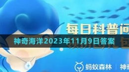 《支付寶》神奇海洋2023年11月9日答案